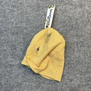 Smartwool Hat Beanie Unisex One Size Yellow Merino Wool Polka Dot Lightweight